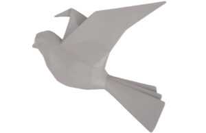 Time for home Šedá nástěnná dekorace Origami Bird M