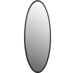 White Label Černé oválné závěsné zrcadlo WLL Matz L
