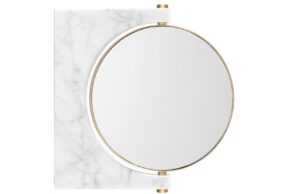 Bílé mramorové nástěnné zrcadlo MENU PEPE
