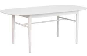 Bílý jasanový oválný jídelní stůl ROWICO AKITA 190 x 90 cm