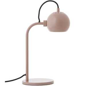 Béžová lesklá kovová stolní lampa Frandsen Ball