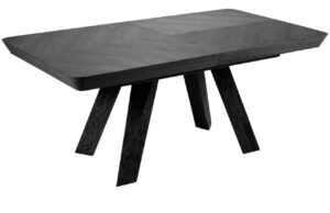 Černý dubový rozkládací jídelní stůl Windsor & Co Njal 100 x 180-380 cm