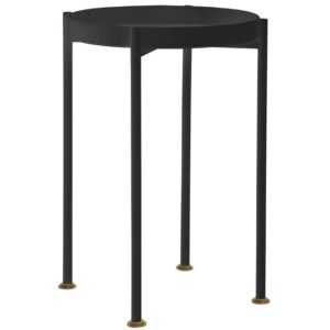 Nordic Design Černý kovový odkládací stolek Nollan 40 cm