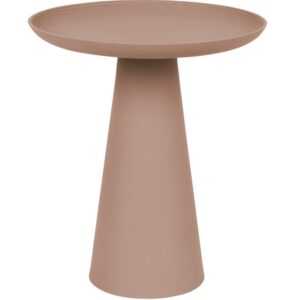 White Label Růžový kovový odkládací stolek WLL RINGAR 39