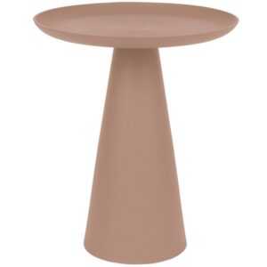 White Label Růžový kovový odkládací stolek WLL RINGAR 34
