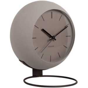 Time for home Světle hnědé kovové stolní hodiny Haleen 21 cm
