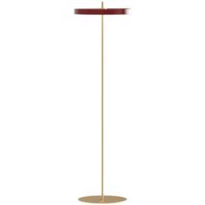 Vínově červená kovová stojací lampa UMAGE ASTERIA 150 cm