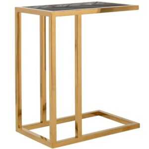 Černo zlatý dubový odkládací stolek Richmond Blackbone 55 x 35 cm
