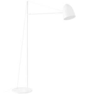 Bílá kovová stojací lampa Somcasa Aller 160 cm