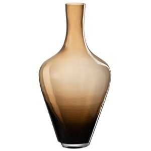 Jantarově hnědá skleněná váza J-Line Omar 50 cm