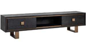 Černý dubový TV stolek Richmond Hunter 190 x 45 cm