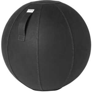 Černý koženkový sedací / gymnastický míč VLUV BOL VEGA Ø 75 cm