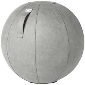 Betonově šedý koženkový sedací / gymnastický míč VLUV BOL VEGA Ø 75 cm