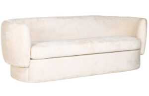 Bílá látková třímístná pohovka Richmond Donatella 210 cm