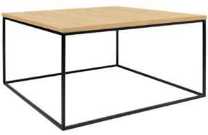 Dubový konferenční stolek TEMAHOME Gleam II. 75x75 cm s černou podnoží