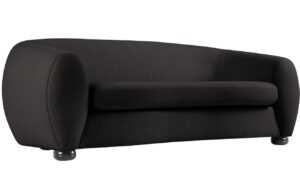 Černá látková třímístná pohovka Windsor & Co Elara 216 cm
