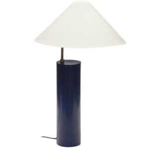 Modro bílá kovová stolní lampa Kave Home Shiva 75 cm