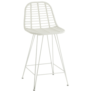 Bílá plastová barová židle J-line Rochal 75 cm