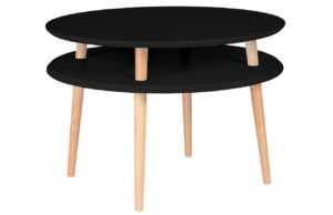 Černý lakovaný konferenční stolek RAGABA UFO 45 x 70 cm