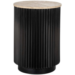 Béžový kamenný odkládací stolek Richmond Hampton 45 cm