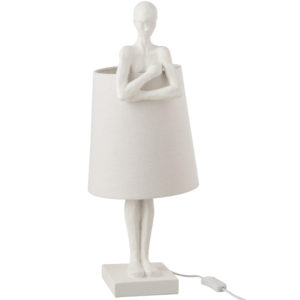 Bílá stolní lampa J-line Portguy 58 cm