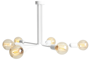 Nordic Design Bílé kovové závěsné světlo Trimo 41 cm