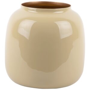 Present time Světle hnědá kovová váza Ivyna 19 cm