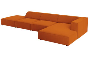 Cosmopolitan Design Sametová rohová pohovka Arendal 341 cm