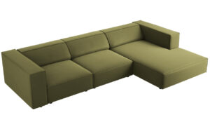 Cosmopolitan Design Sametová rohová pohovka Arendal 284 cm