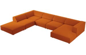 Cosmopolitan Design Sametová rohová pohovka Arendal 364 cm