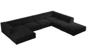 Cosmopolitan Design Sametová rohová pohovka Arendal 364 cm