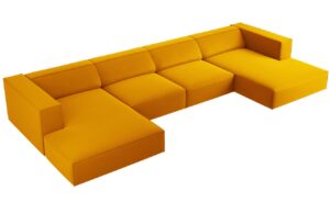 Cosmopolitan Design Sametová rohová pohovka Arendal 364 cm