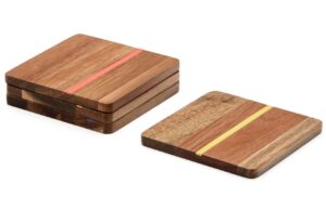 Set čtyř dřevěných podtácků Kave Home Zairin