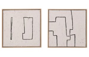 Set dvou abstraktních obrazů Kave Home Neyra I. 30 x 30 cm