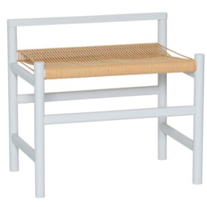 Hübsch Světle šedá lavice Heritage 60 cm s výpletem