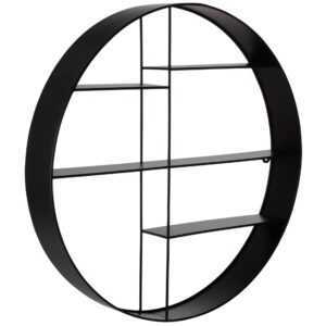 Jotex Černá kovová nástěnná police WHEELER 68 cm