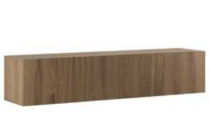 Marckeric Hnědý TV stolek Daroca 180 x 35 cm s dubovým dekorem