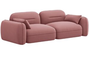 Cosmopolitan Design Růžová sametová trojmístná pohovka Sydney 230 cm
