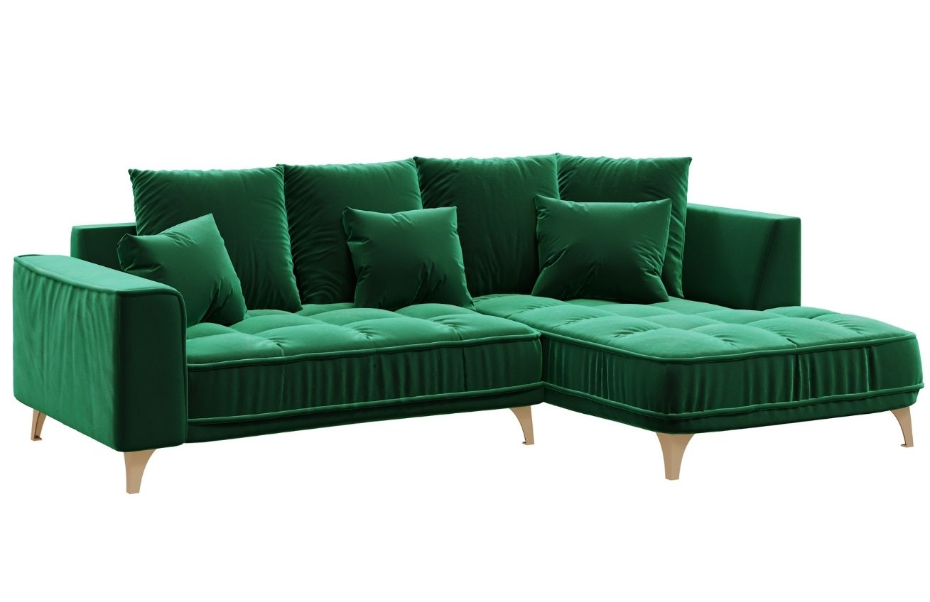 Devichy Sametová rohová Chloe 256 cm