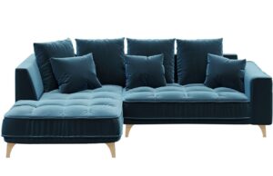 Devichy Sametová rohová pohovka Chloe 256 cm