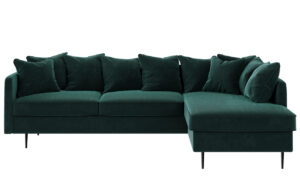 Ghado Sametová rohová pohovka Esme 255 cm