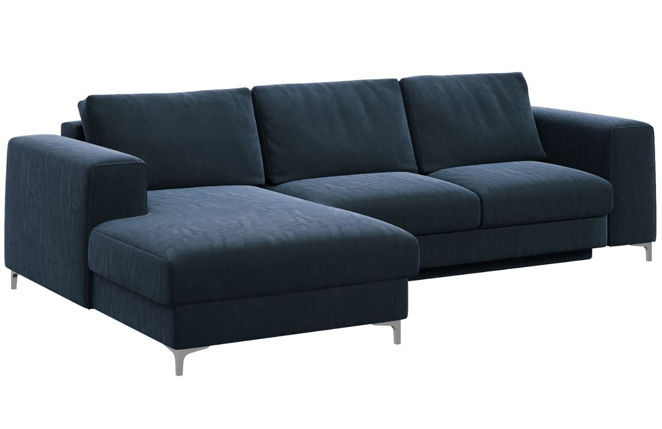 Devichy Sametová rozkládací pohovka Rothe 277 cm