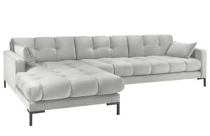 Micadoni Sametová rohová pohovka Mamaia 293 cm