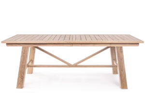 Bizzotto Teakový zahradní rozkládací jídelní stůl Maryland 220/300 x 100 cm
