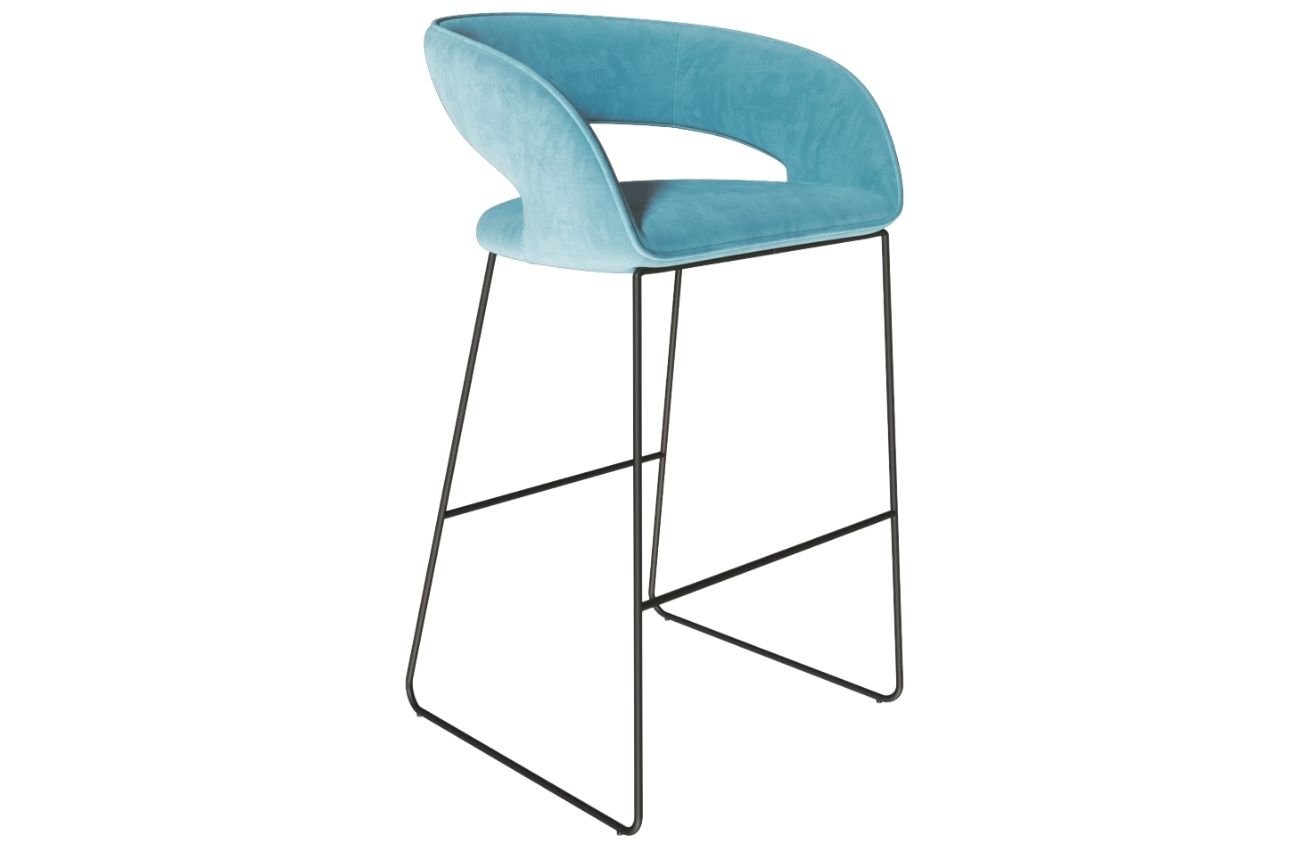 Miotto Sametová barová židle Aventino 75 cm