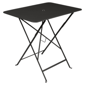 Černý kovový skládací stůl Fermob Bistro 57 x 77 cm