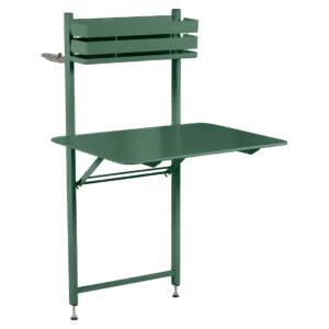 Tmavě zelený kovový balkonový stůl Fermob Bistro 57 x 77 cm