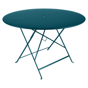 Modrý kovový skládací stůl Fermob Bistro 117 cm
