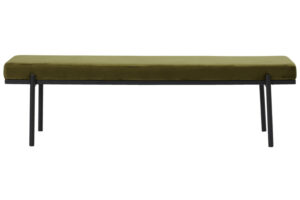 House Doctor Zelená sametová jídelní lavice Lao 160 cm