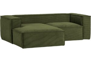 Kave Home Manšestrová rohová pohovka Blok 240 cm